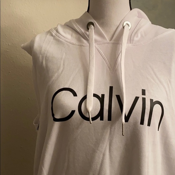 calvin klein performance logo hoodie dress